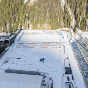 One Track, Two Levels: Imagining the Future of Biathlon races.
